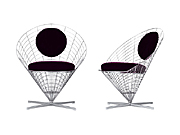 锥形椅CG-Wire-Cone-Chair_办公华体会网页版登录入口_钢丝休闲椅_现代经典休闲椅