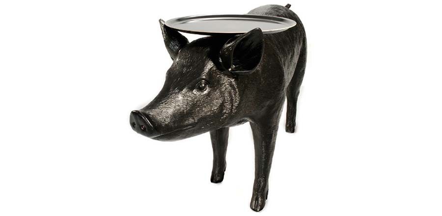 现代经典灯饰|台灯|办公华体会网页版登录入口|荷兰 Moooi Pig Table 黑豬邊桌 CGT1003