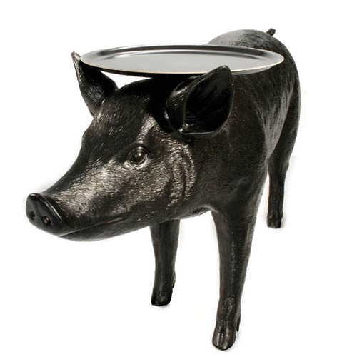现代经典灯饰|台灯|办公华体会网页版登录入口|荷兰 Moooi Pig Table 黑豬邊桌